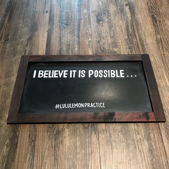 lululemon athletica Other - lululemon practice membership chalkboard